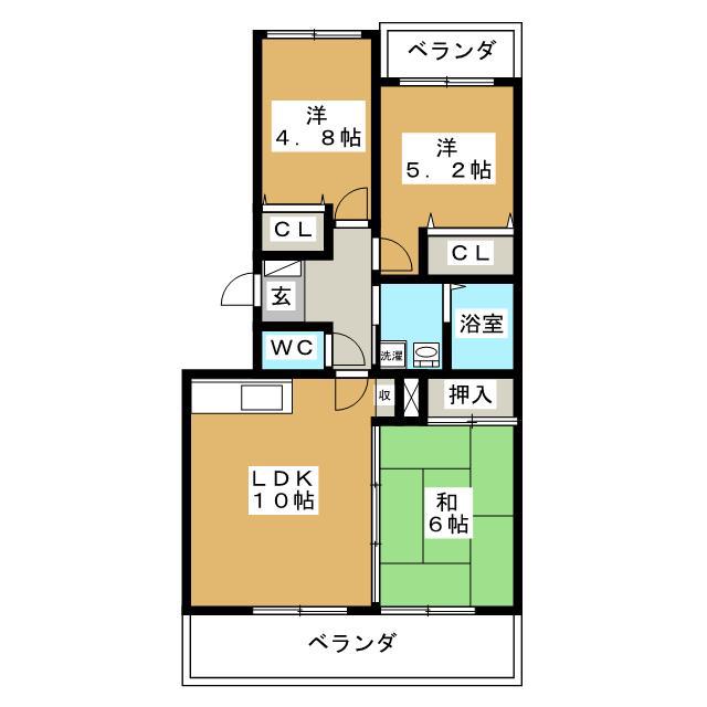 ロイヤルグレイス(3LDK/1階)の間取り写真