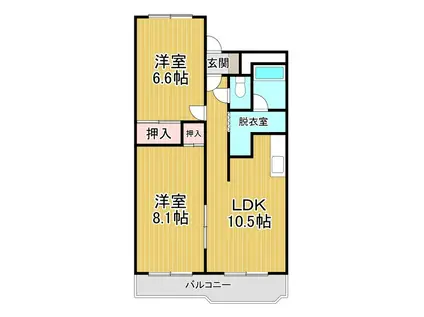 ファミールエステート(2LDK/3階)の間取り写真