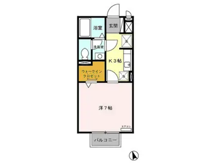 サンリーフT(1K/1階)の間取り写真