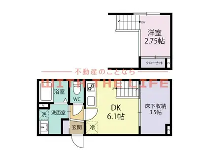 ALIVIO N(1SDK/1階)の間取り写真