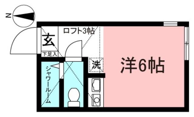 ユナイト小田ミルキーウェイの調べ(ワンルーム/2階)の間取り写真