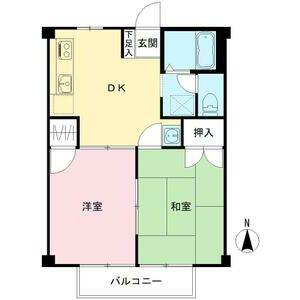すずめのお宿(2DK/1階)の間取り写真