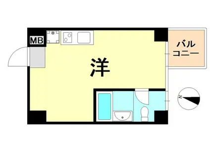 イーストヴィレッジ三宮(ワンルーム/4階)の間取り写真