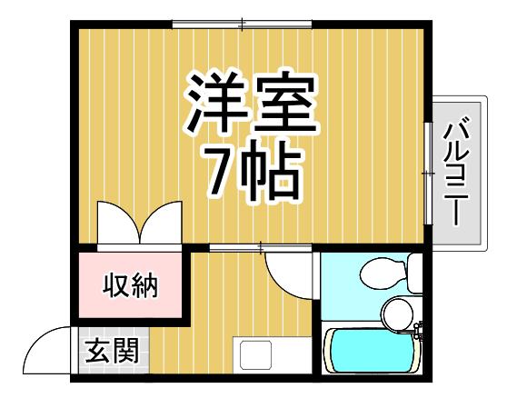 ヴェントバーゼ(1K/2階)の間取り写真