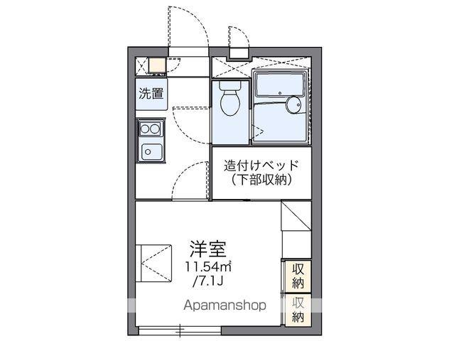 レオパレスイースト FIELD(1K/1階)の間取り写真