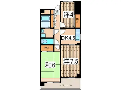 CLAIR KANEKO(3DK/3階)の間取り写真