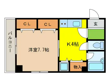 ハーバーステージ神戸(1K/5階)の間取り写真