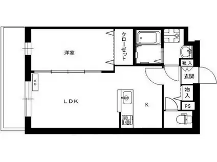 グランストーク碧(1LDK/4階)の間取り写真