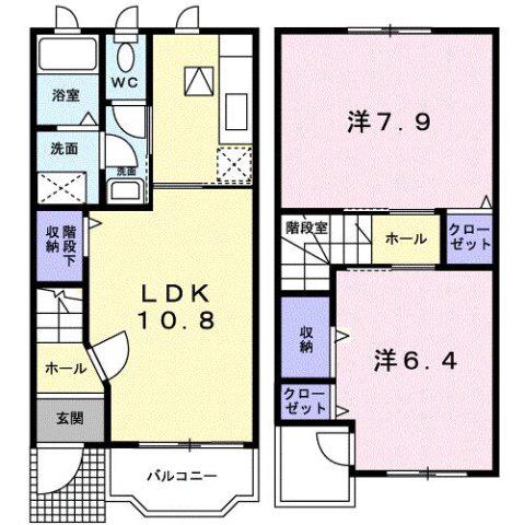 クレイン アライトI(2LDK/1階)の間取り写真