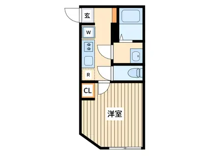 カインドネス小田急相模原Ⅳ(1K/3階)の間取り写真