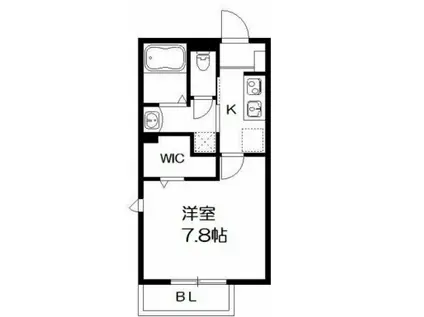 ウッドホーク クラブ(1K/2階)の間取り写真