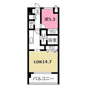C・PEACE1948(1LDK/3階)の間取り写真