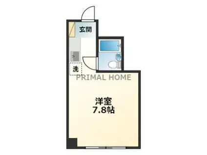 エステート門屋(ワンルーム/2階)の間取り写真