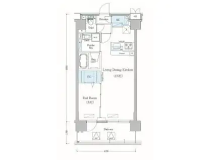 アーバネックス森下II(1LDK/5階)の間取り写真