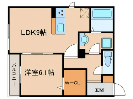 フェリーチェ(1LDK/1階)の間取り写真