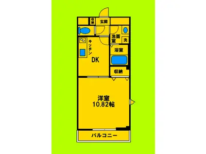 KSレジデンス江坂西(1DK/3階)の間取り写真