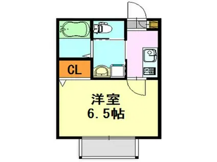 MS.1 エムエスワン(1K/2階)の間取り写真