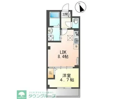 ALLMERUONE(1LDK/3階)の間取り写真