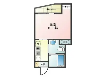 GRANT HOMES北赤羽(1K/3階)の間取り写真