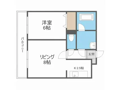 ロイヤルコートN18(1LDK/3階)の間取り写真