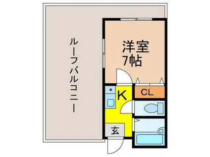 エルロン21(1K/4階)の間取り写真