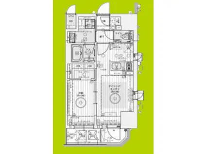 エステムコート難波サウスプレイスVIIリアン(1DK/5階)の間取り写真