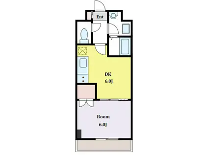 TERRACE NO SIDE(1DK/3階)の間取り写真