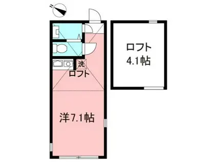 ユナイト反町セザンヌ(ワンルーム/1階)の間取り写真