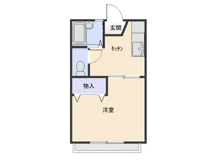 メゾンY・K(1K/1階)の間取り写真