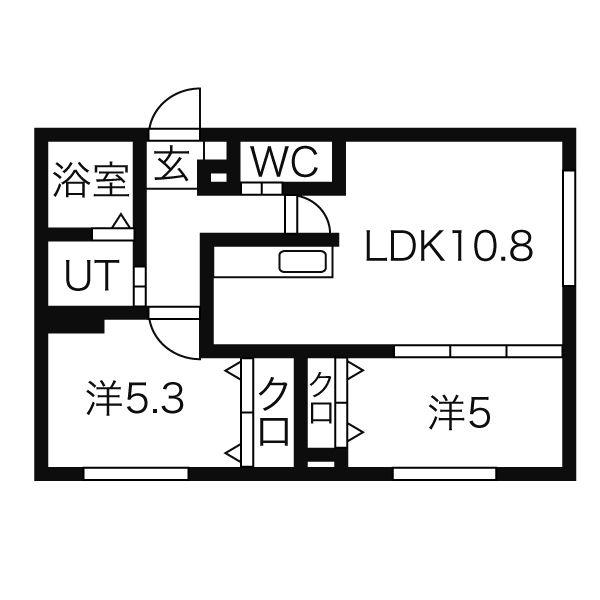 ビンゴファースト(2LDK/2階)の間取り写真