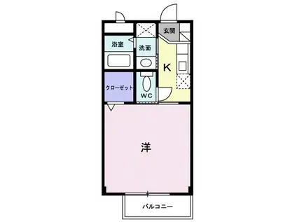 グレンツェンシャロッセ(1K/1階)の間取り写真