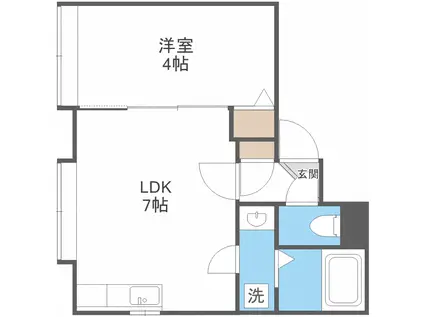 麻生リーブス(1LDK/3階)の間取り写真