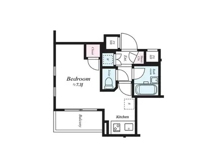 パレホームズ中延(ワンルーム/3階)の間取り写真