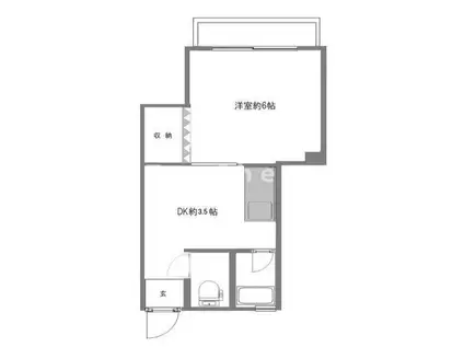 ネオコーポちくま(1K/3階)の間取り写真