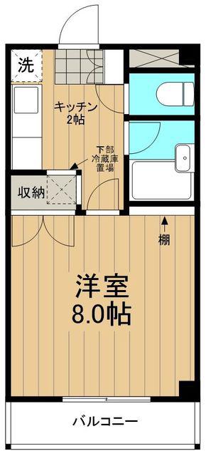エスポワール湘南(1K/3階)の間取り写真