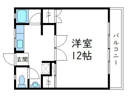 ラピタ道上(1K/2階)の間取り写真