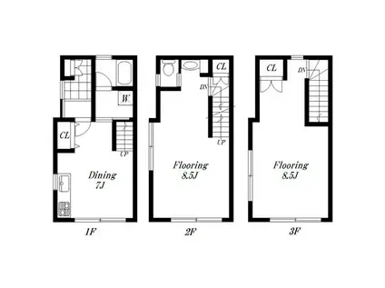 フローラルIII(2DK/1階)の間取り写真