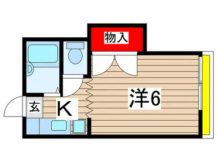 セブンハイツ平田(1K/2階)の間取り写真