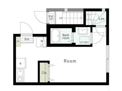ウィルスタイル西馬込(ワンルーム/1階)の間取り写真