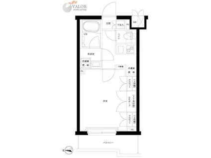 ルーブル武蔵新城伍番館(1K/3階)の間取り写真