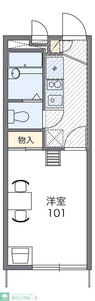レオパレスTEN16266(1K/2階)の間取り写真