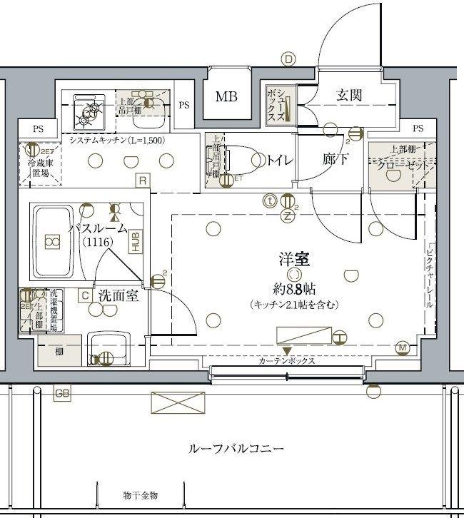 クレヴィスタ板橋ときわ台(1K/7階)の間取り写真
