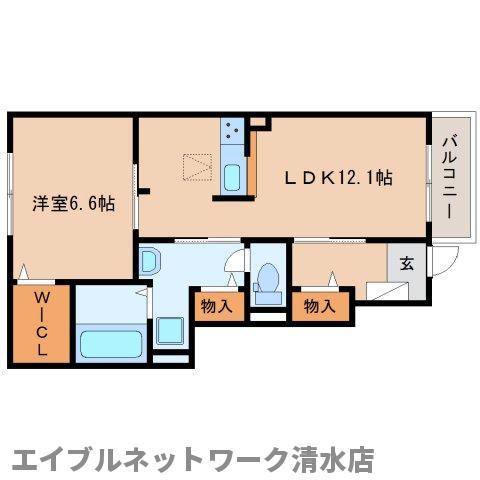 ビアージョ19(1LDK/1階)の間取り写真