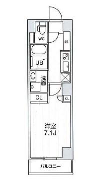 四谷坂町レジデンス(1K/1階)の間取り写真