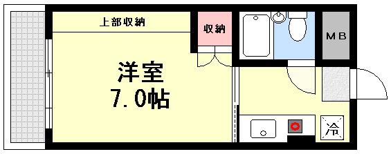 第5多田野マンション(1K/4階)の間取り写真