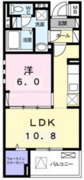 ラ・ルミエール(1LDK/3階)の間取り写真