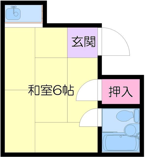 富来マンション寿ハイツ(ワンルーム/3階)の間取り写真