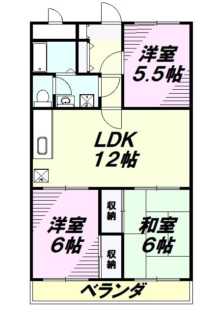 リバーサイドソシア(3LDK/4階)の間取り写真