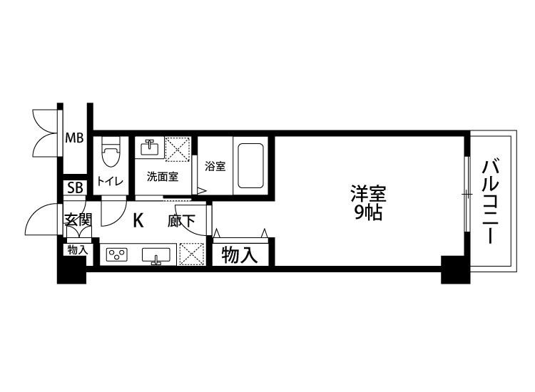 ファーストクラス神道寺(1K/4階)の間取り写真