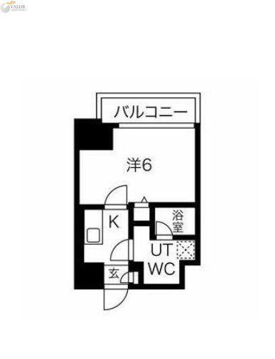 スパシエフェリーチェ川崎(1K/2階)の間取り写真